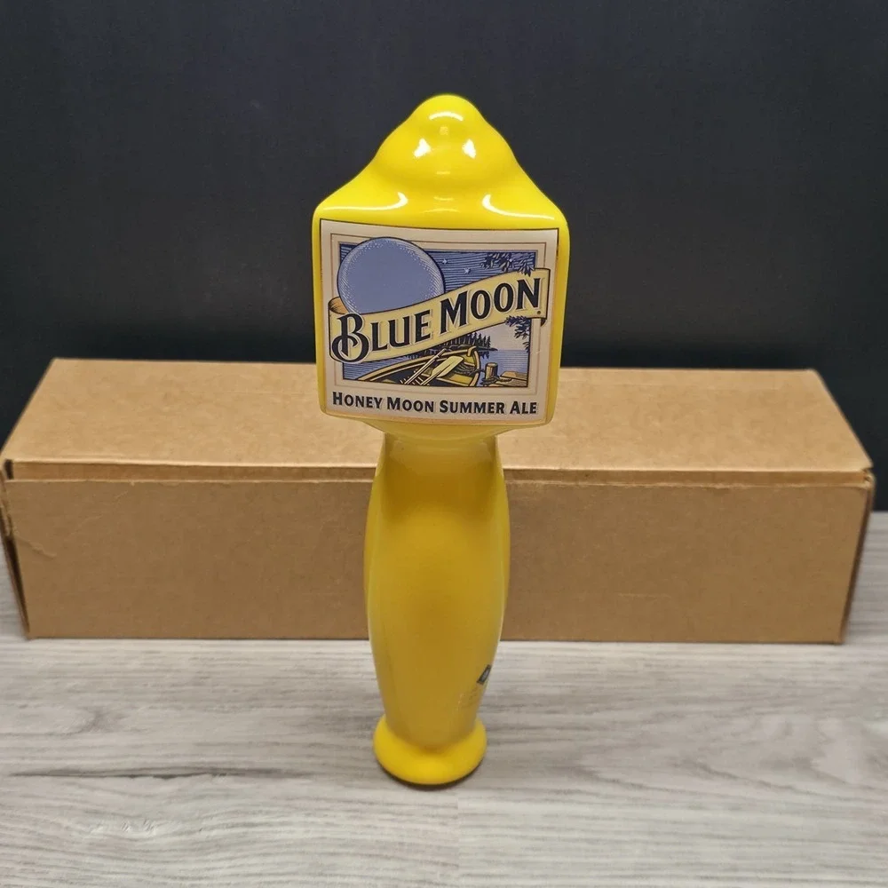 Ceramic Blue Moon Honey Moon Summer Ale Beer Tap Handle - 10